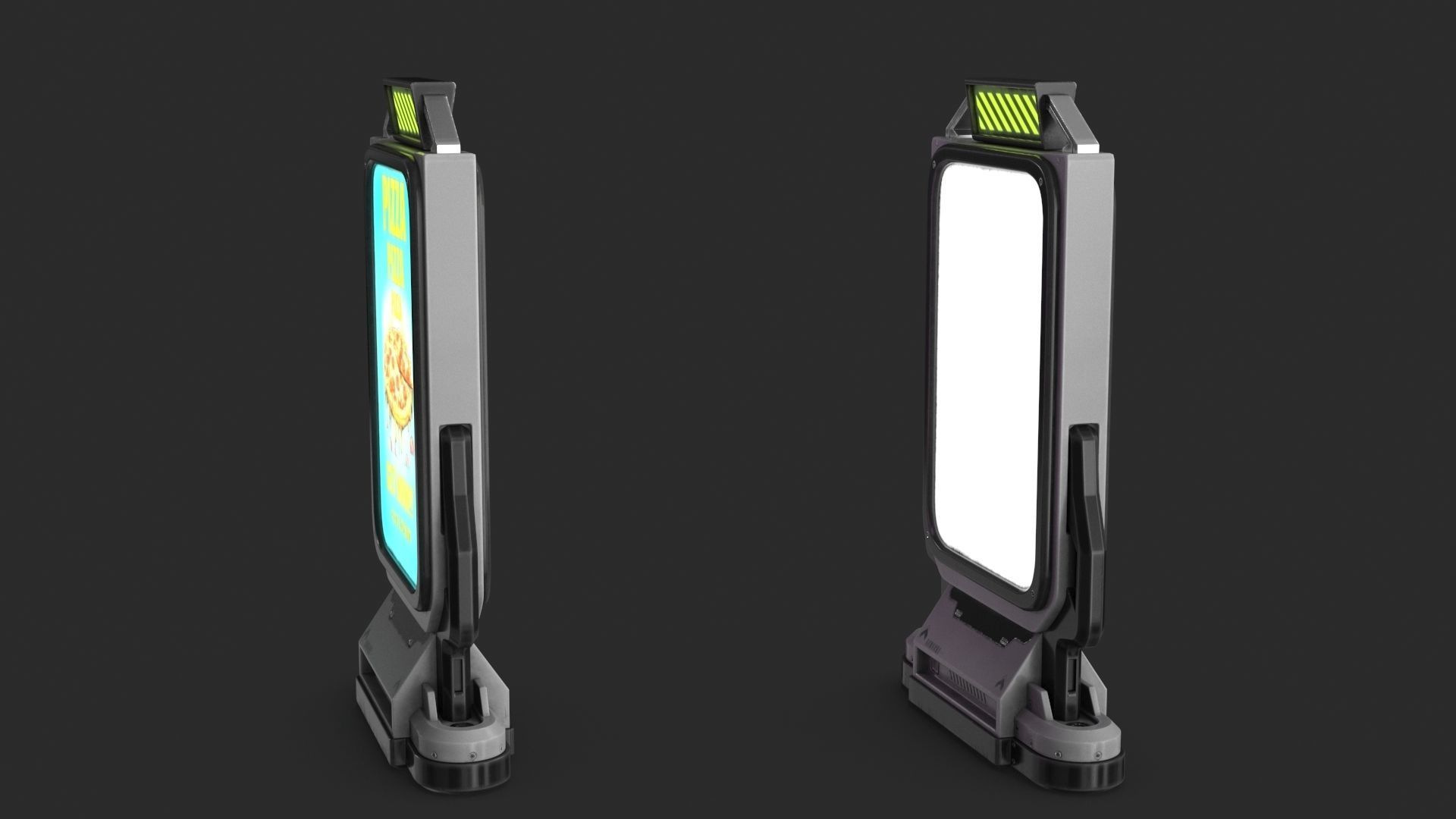 Sci-fi Billboard Sign Low-poly 3D model_9