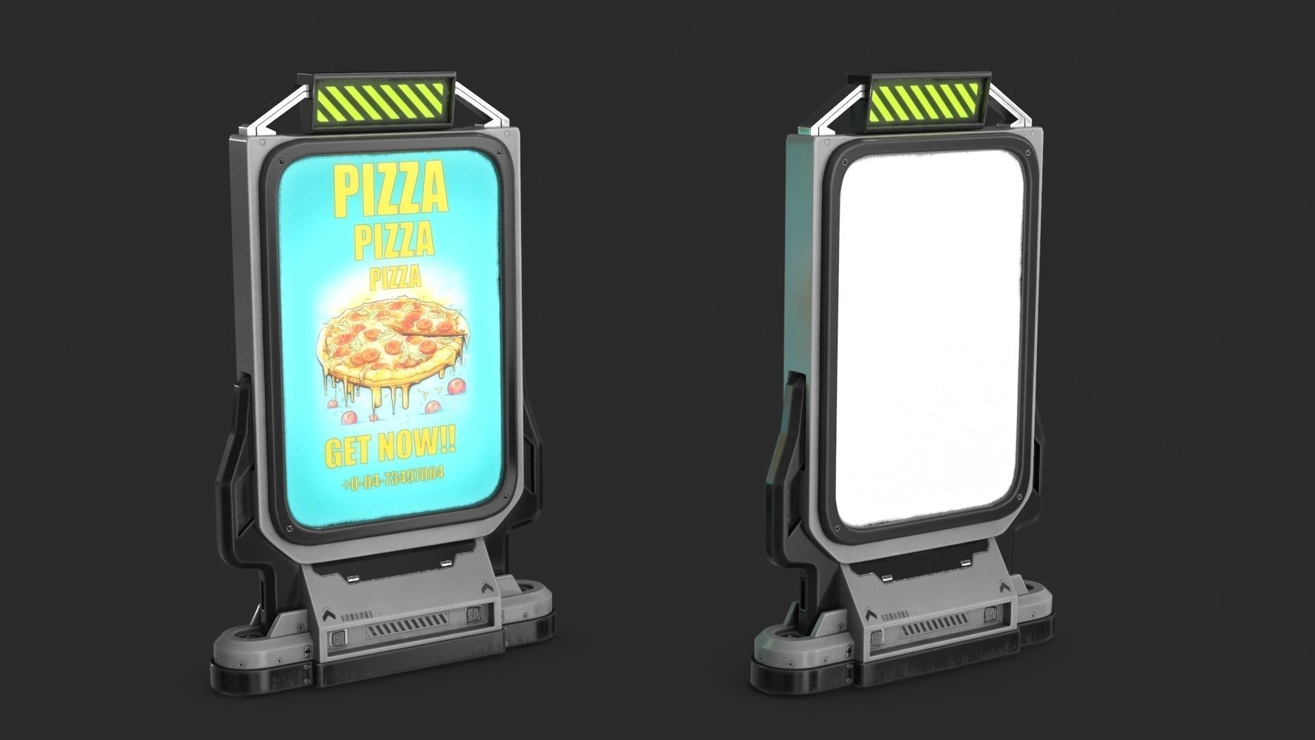 Sci-fi Billboard Sign Low-poly 3D model_4