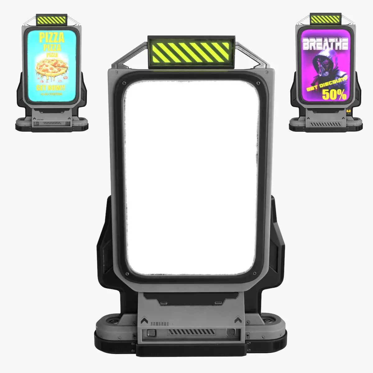 Sci-fi Billboard Sign Low-poly 3D model_0