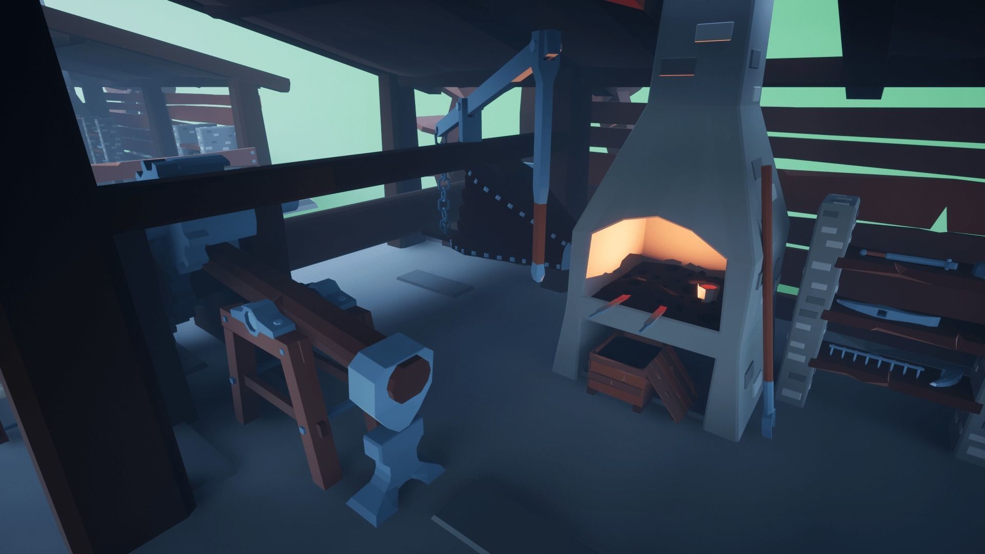 Forge Low-poly 3D model_13