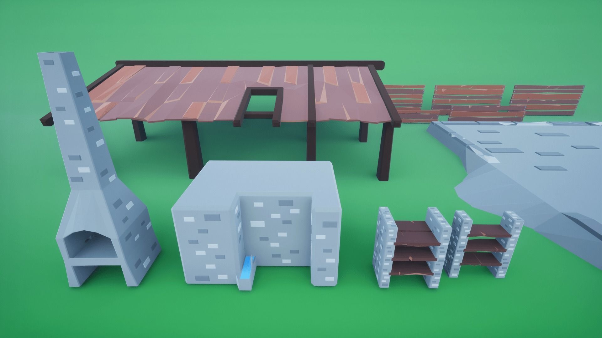 Forge Low-poly 3D model_6