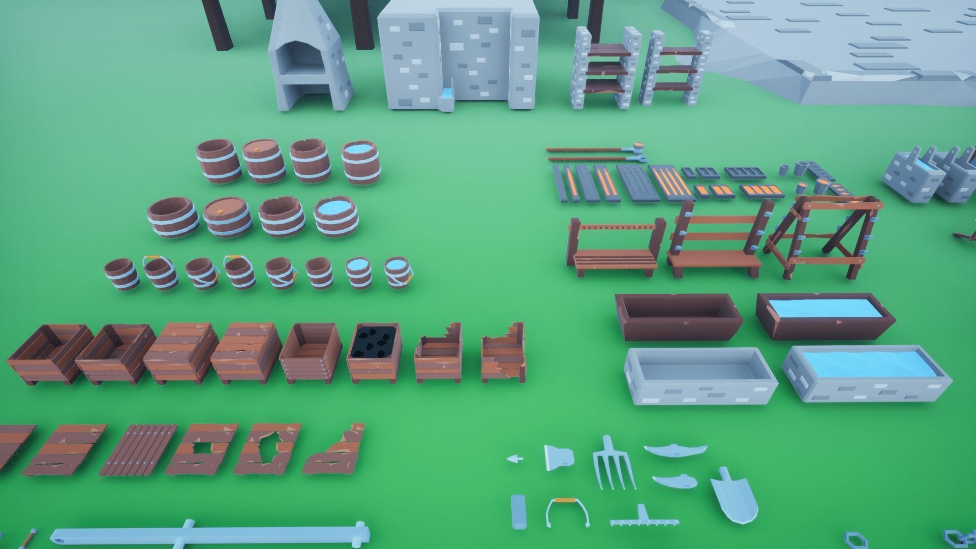 Forge Low-poly 3D model_2