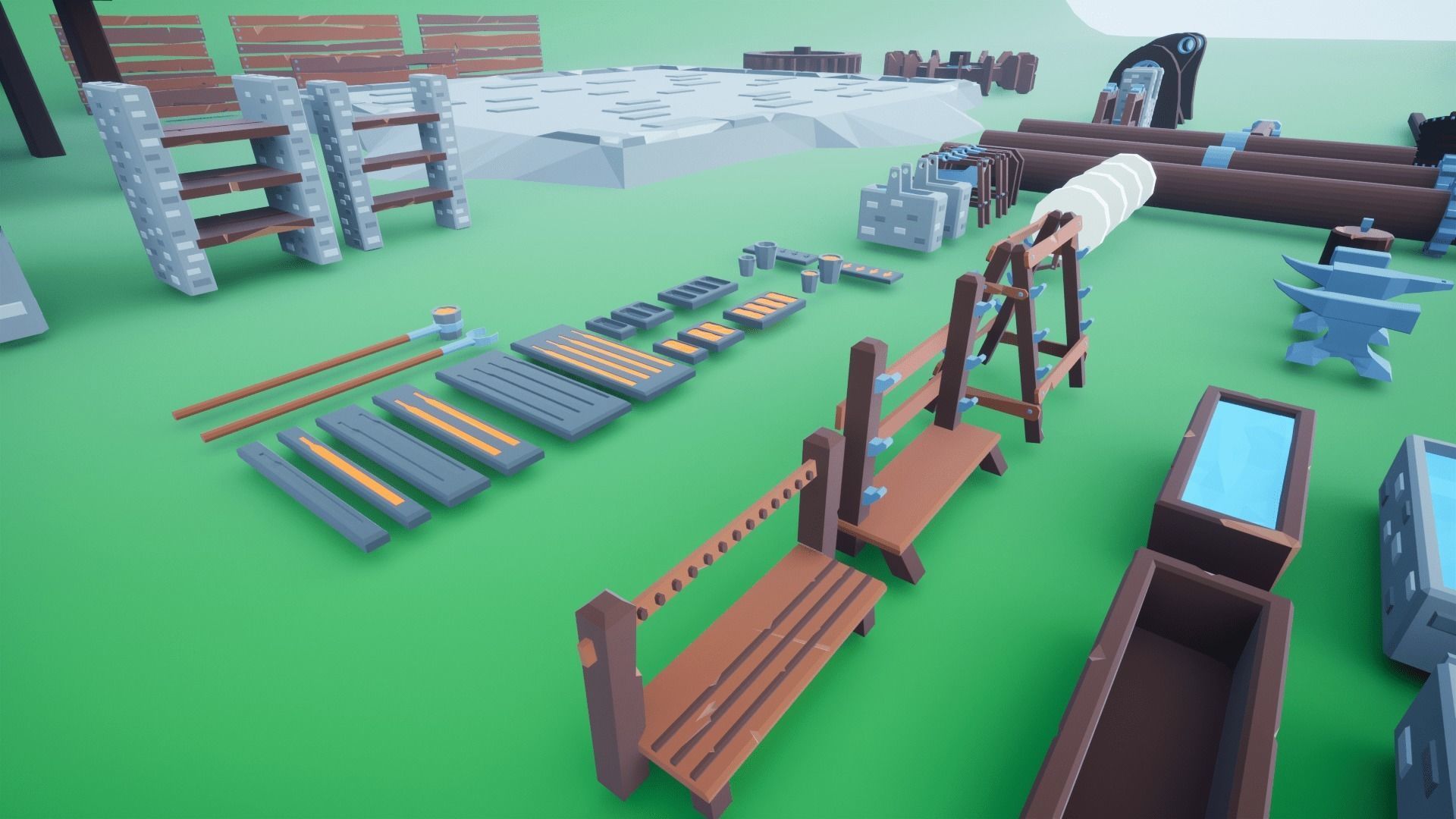 Forge Low-poly 3D model_8