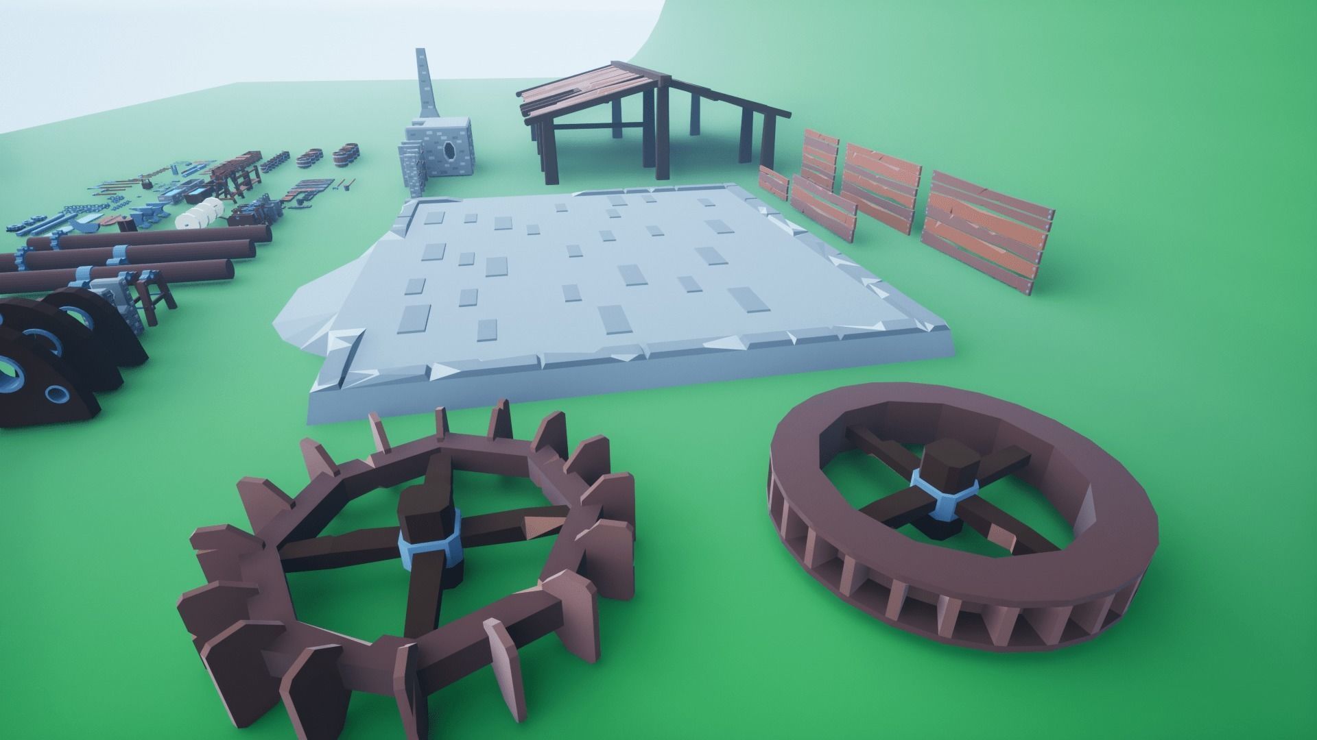 Forge Low-poly 3D model_5