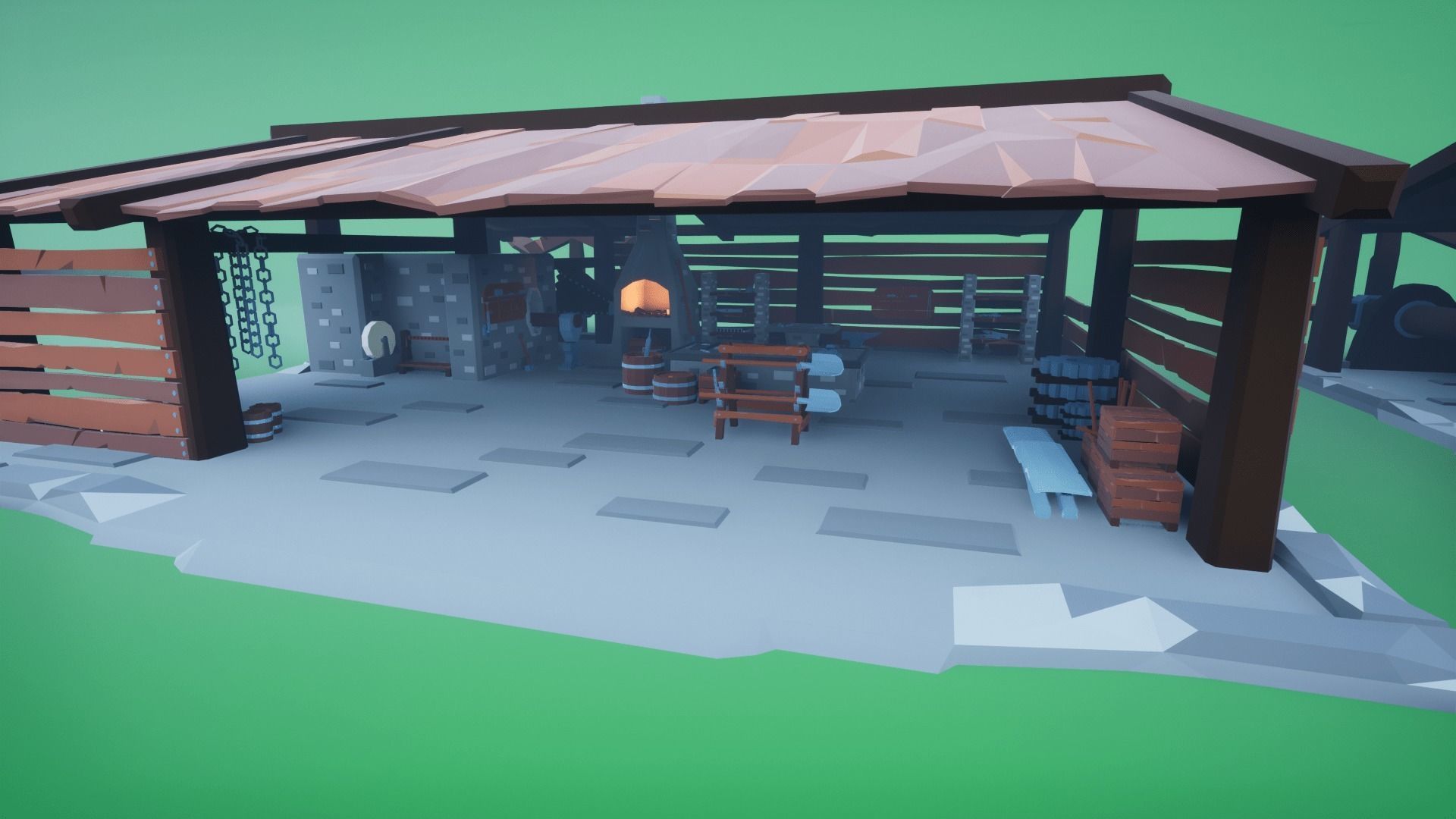 Forge Low-poly 3D model_9
