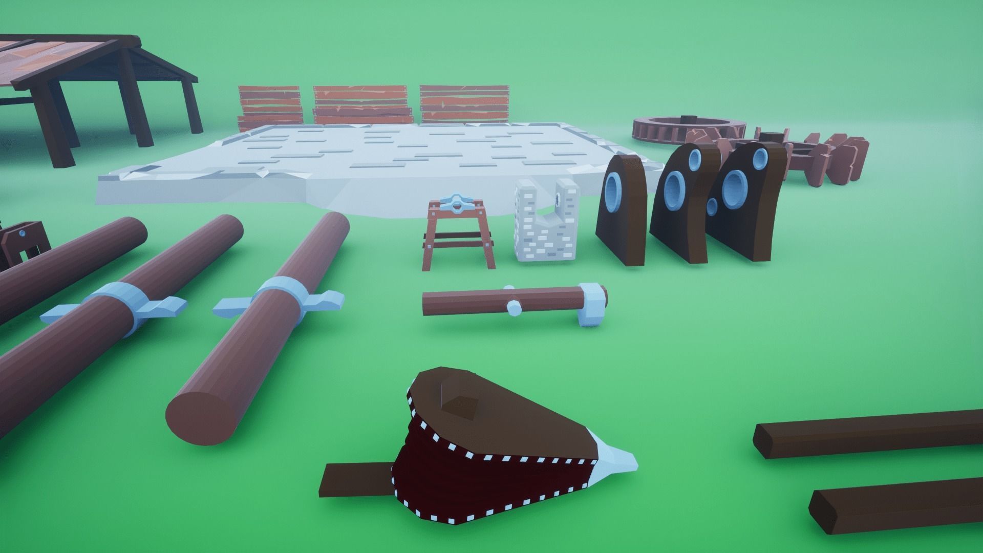 Forge Low-poly 3D model_4