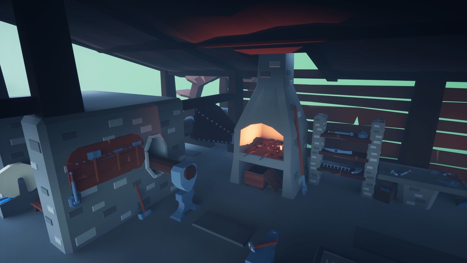 Forge Low-poly 3D model_10