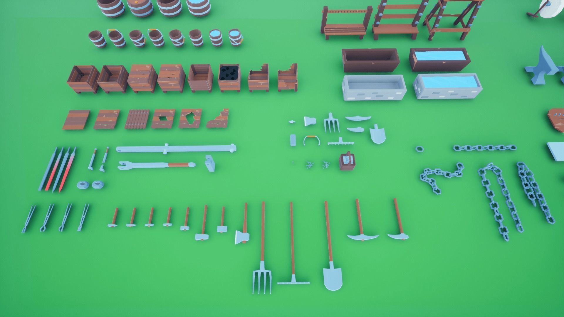 Forge Low-poly 3D model_1