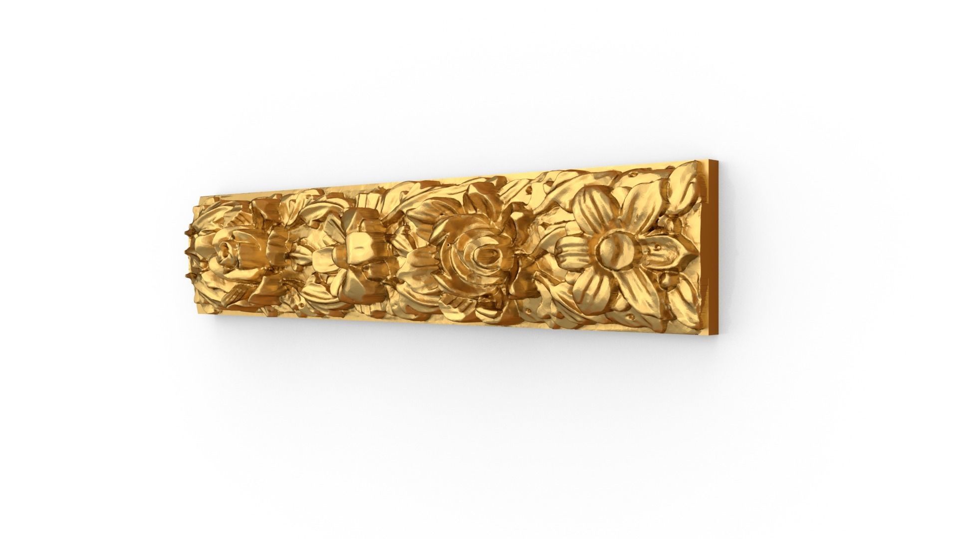 Classic carved decor ornament 352 3D model_2