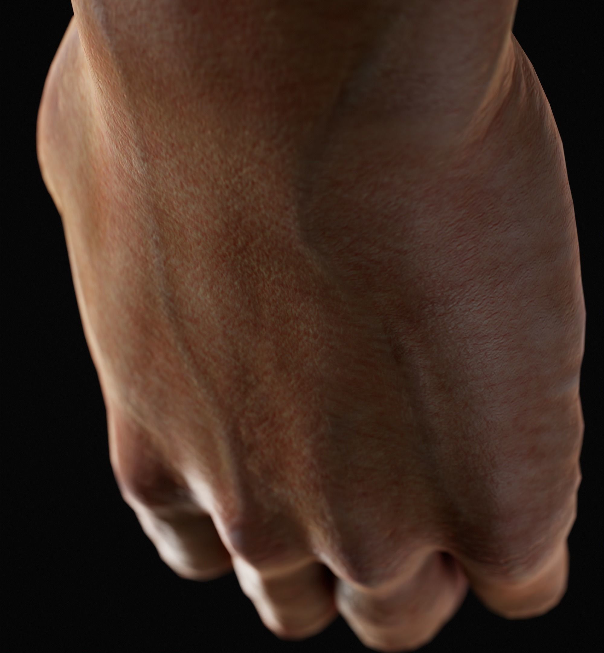 Human Hand and Assault Rifle  Low-poly 3D model_13