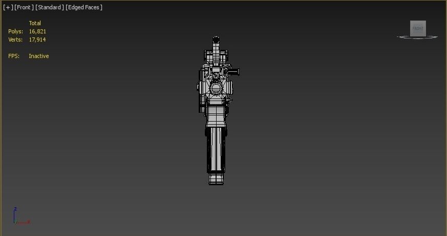Human Hand and Assault Rifle  Low-poly 3D model_45