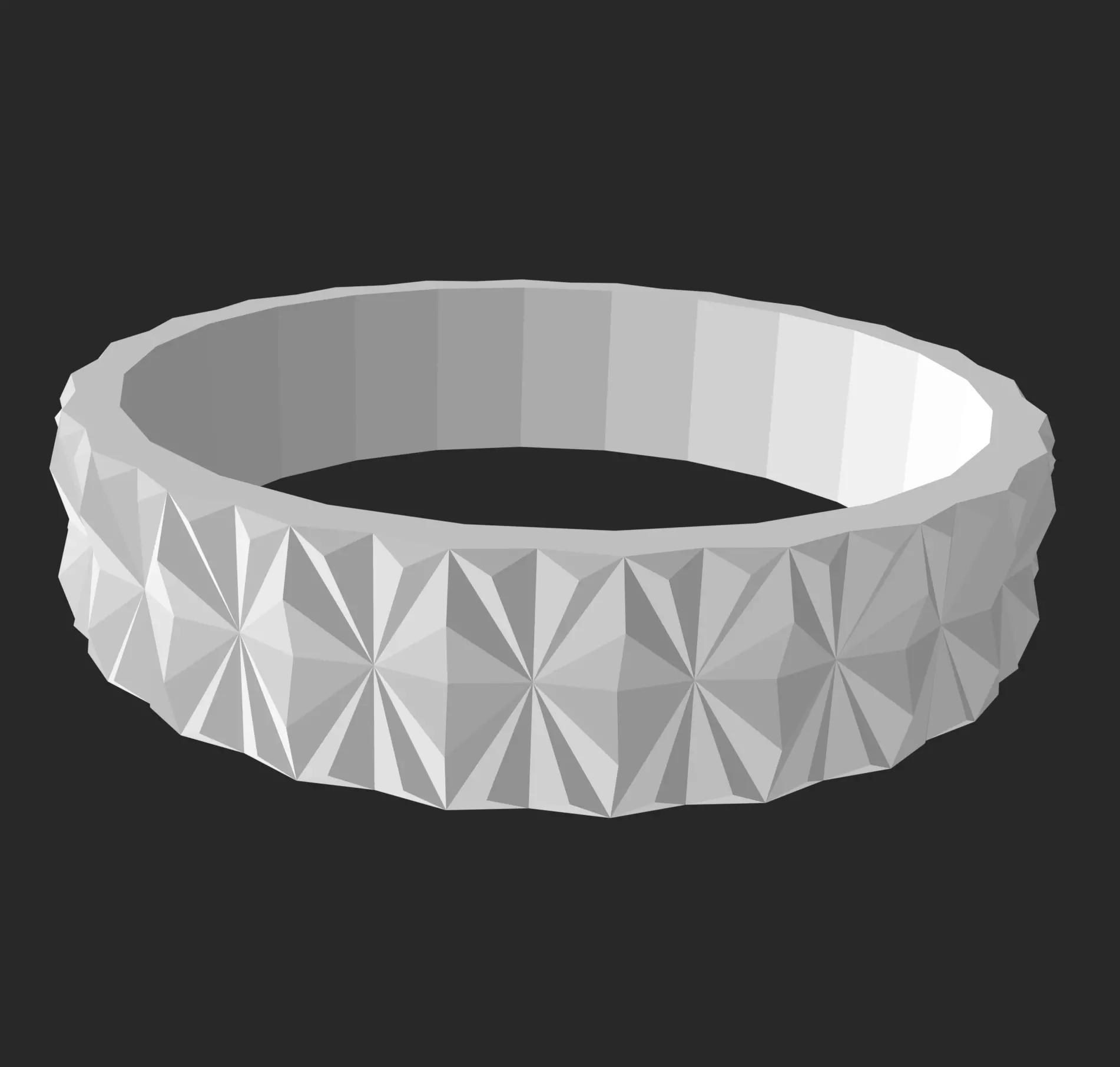 Faceted Ring 3D print model_0