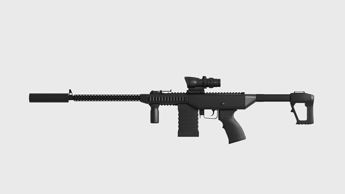  Hunting Rifle 22lr 3 options 3D model