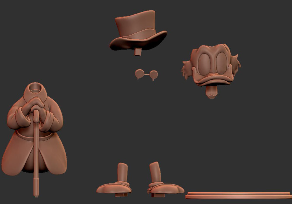 Scrooge Mc Duck for printing 3D print model_14
