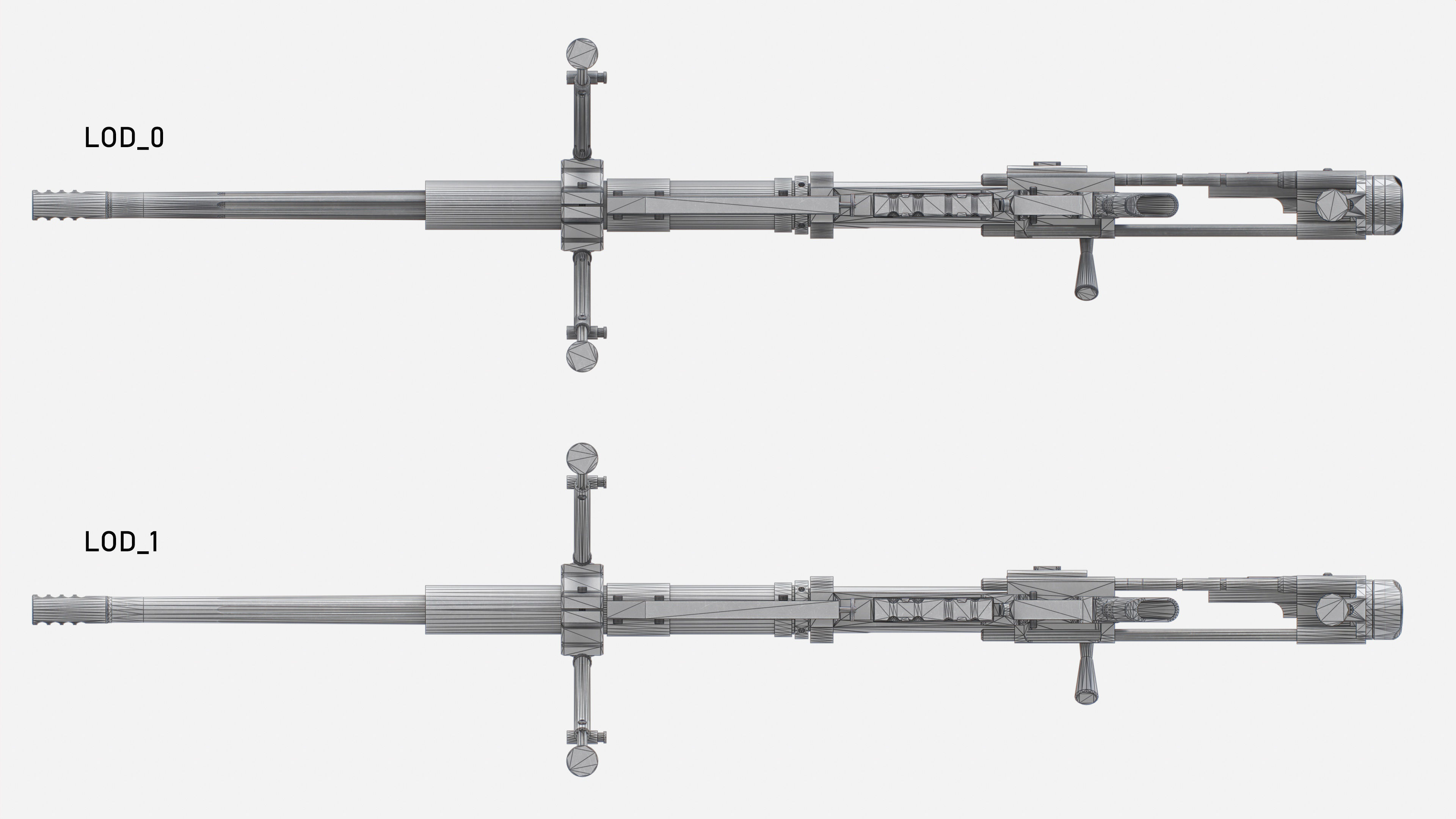 CheyTac M200 Intervention Sniper Rifle Low-poly 3D model_39
