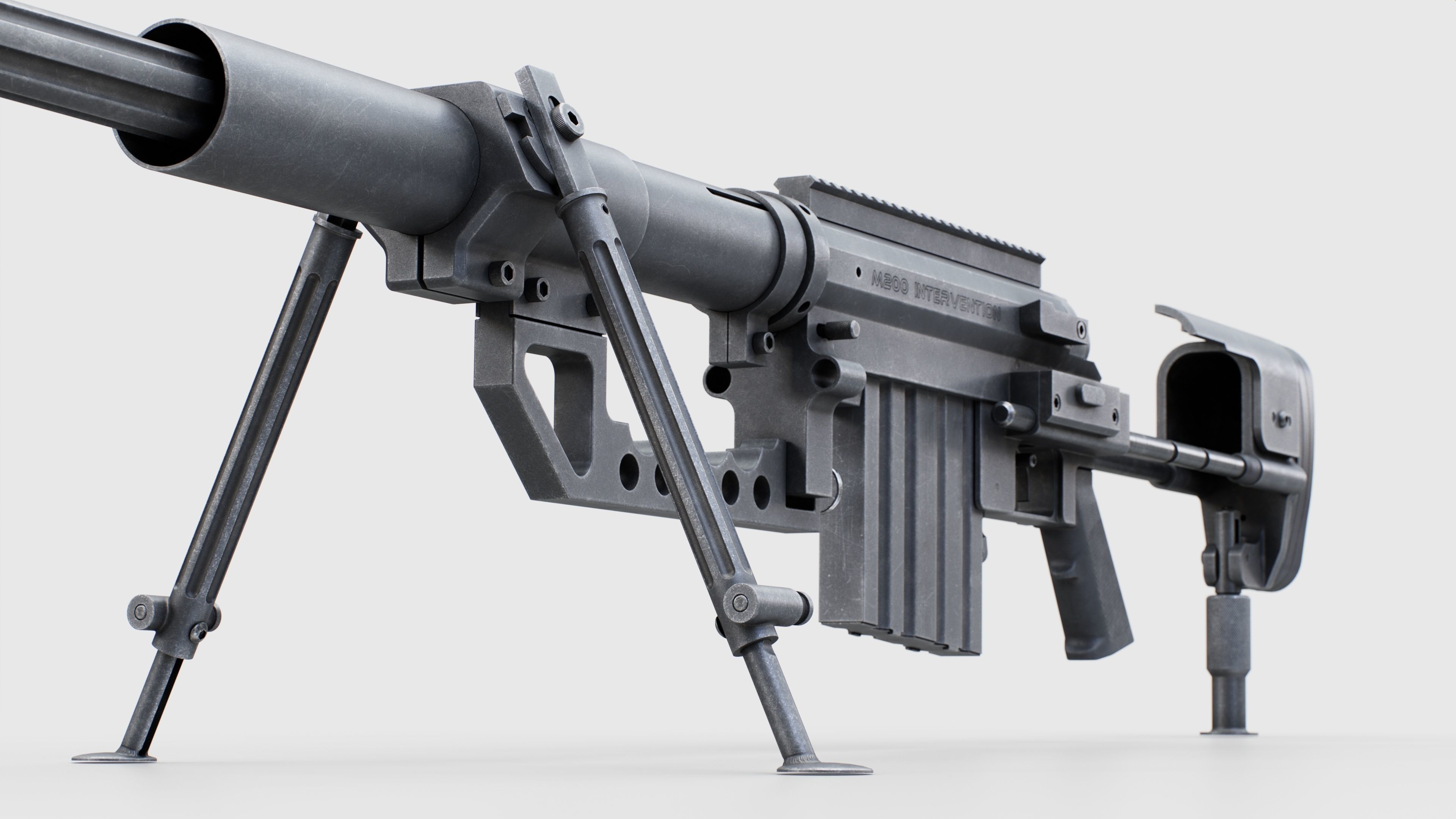CheyTac M200 Intervention Sniper Rifle Low-poly 3D model_28