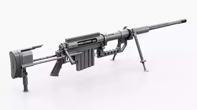 CheyTac M200 Intervention Sniper Rifle Low-poly 3D model
