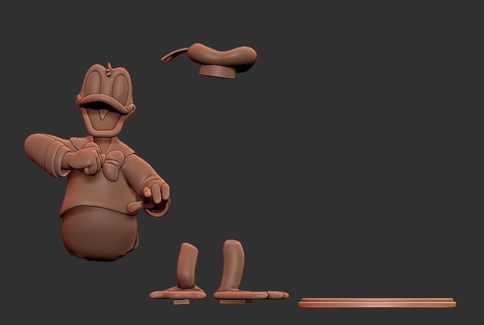 Donald Duck for printing 3D print model_12