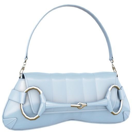 Gucci horsebit chain shoulder bag - 3D MODEL Low-poly 3D model_6