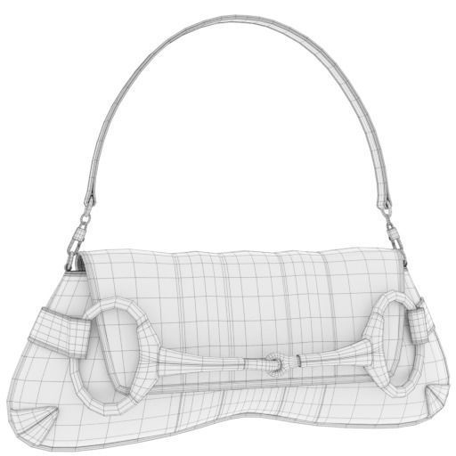 Gucci horsebit chain shoulder bag - 3D MODEL Low-poly 3D model_45