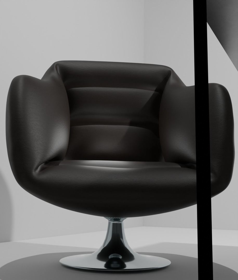 luxury chair  Free low-poly 3D model_5