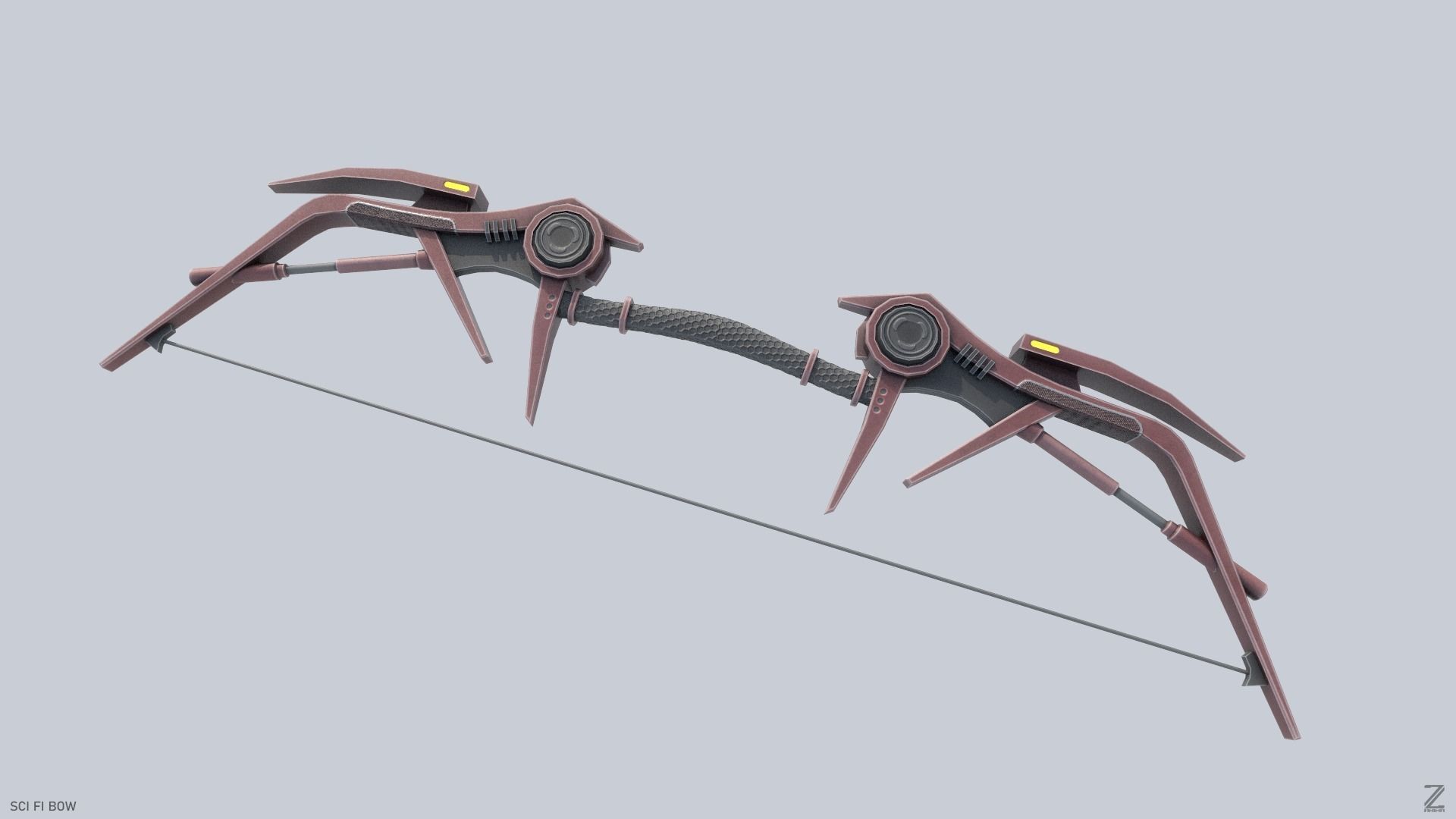 Scifi bow Low-poly 3D model_14