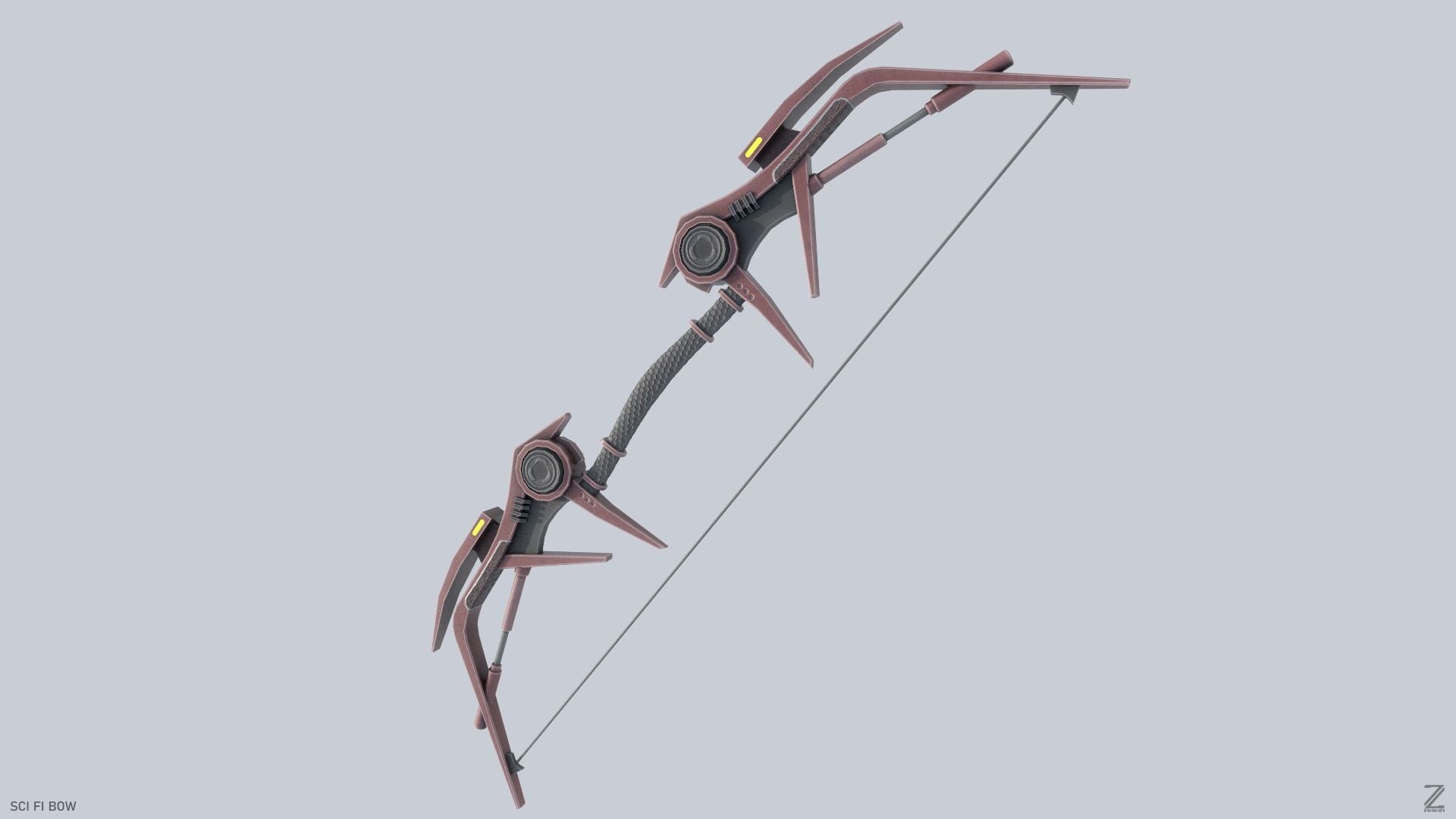 Scifi bow Low-poly 3D model_4