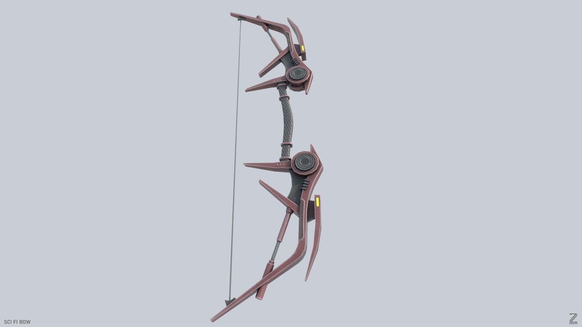 Scifi bow Low-poly 3D model_3