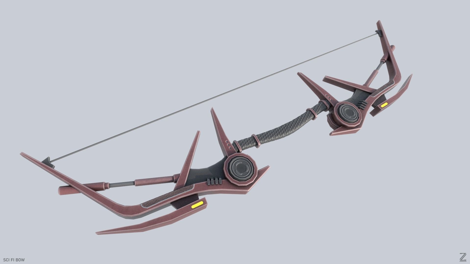 Scifi bow Low-poly 3D model_6