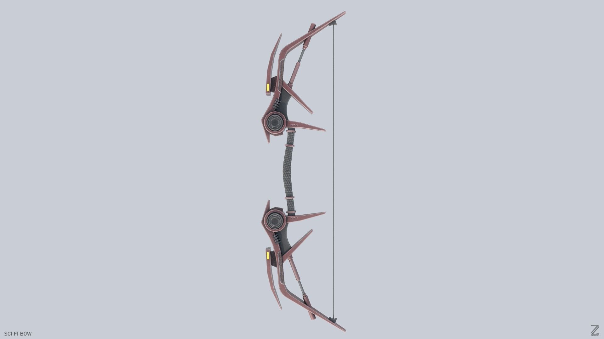 Scifi bow Low-poly 3D model_1