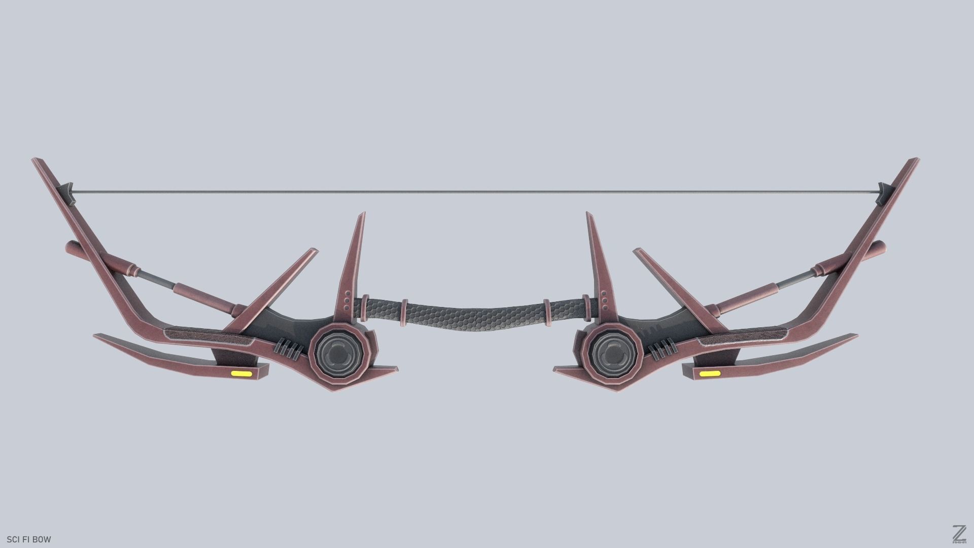 Scifi bow Low-poly 3D model_5