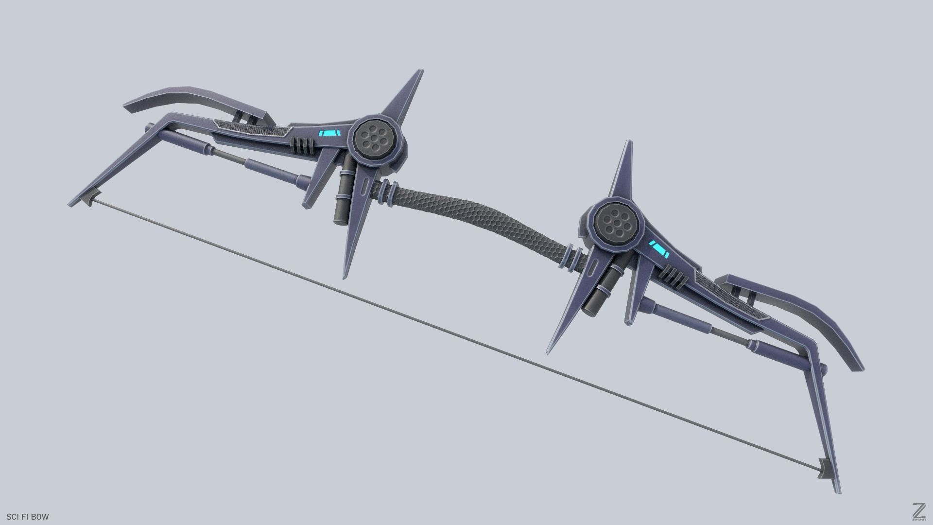 Scifi bow Low-poly 3D model_5