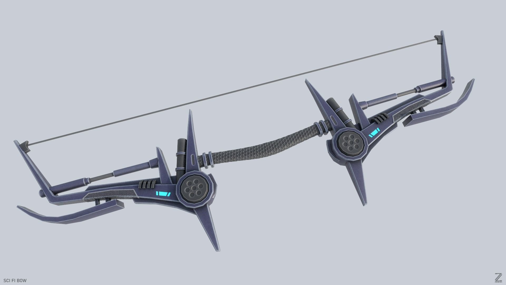 Scifi bow Low-poly 3D model_7