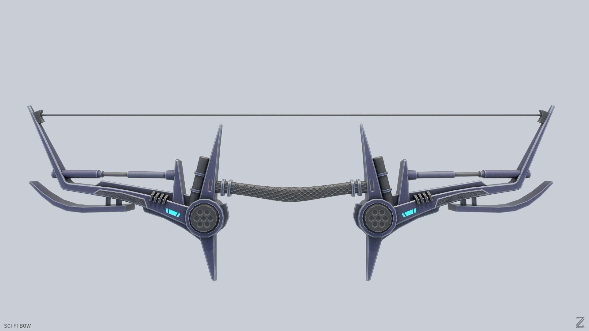 Scifi bow Low-poly 3D model_3