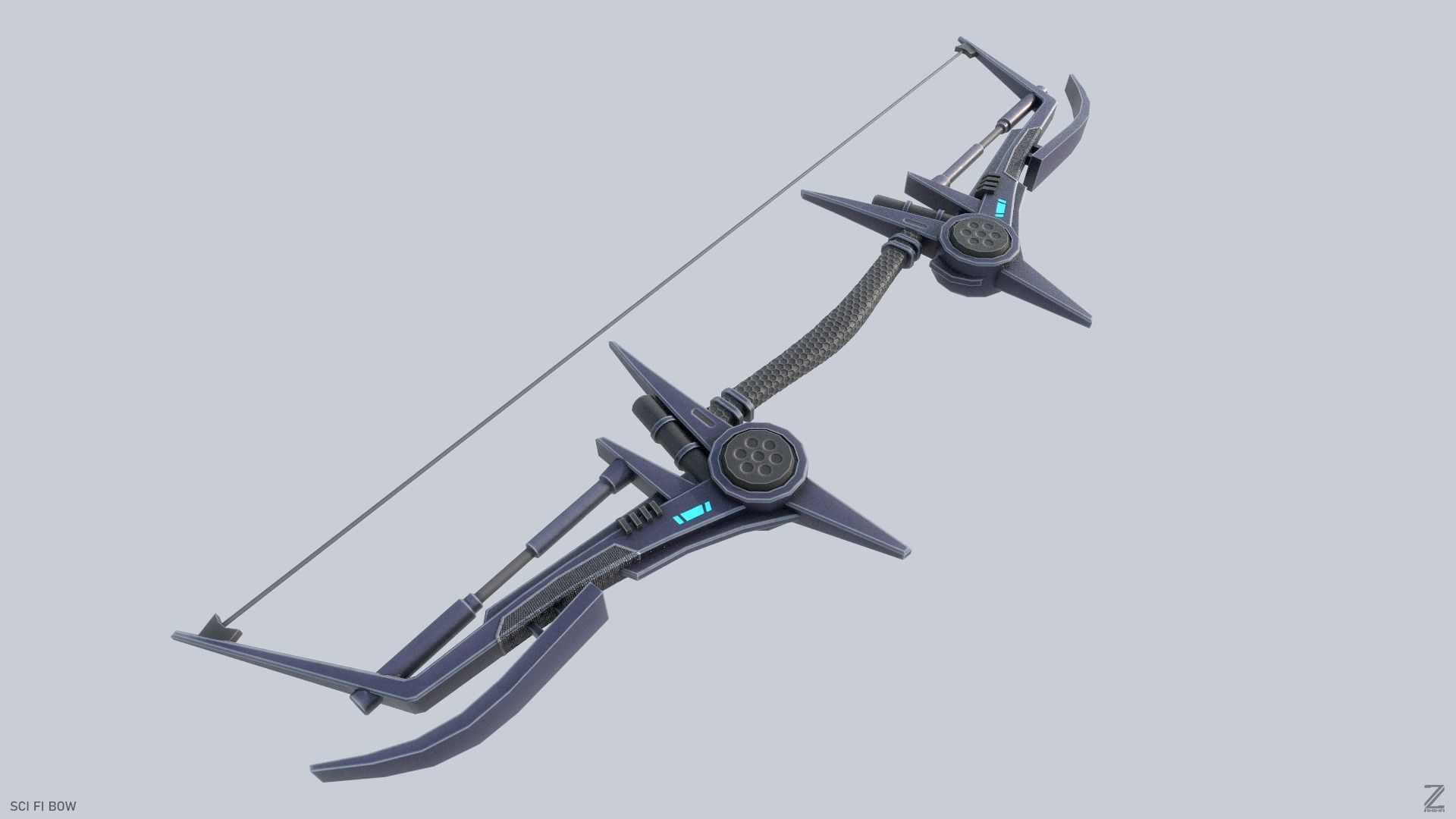 Scifi bow Low-poly 3D model_4