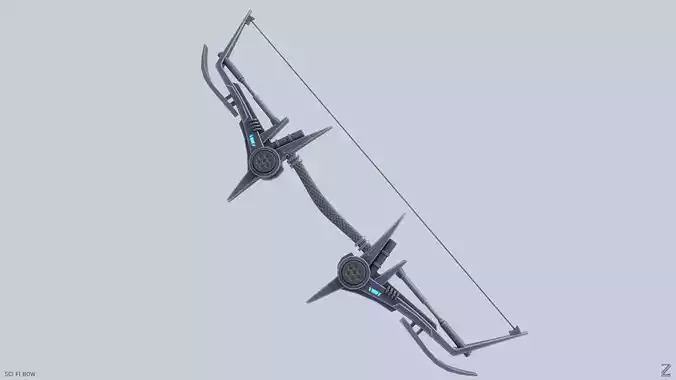 Scifi bow Low-poly 3D model