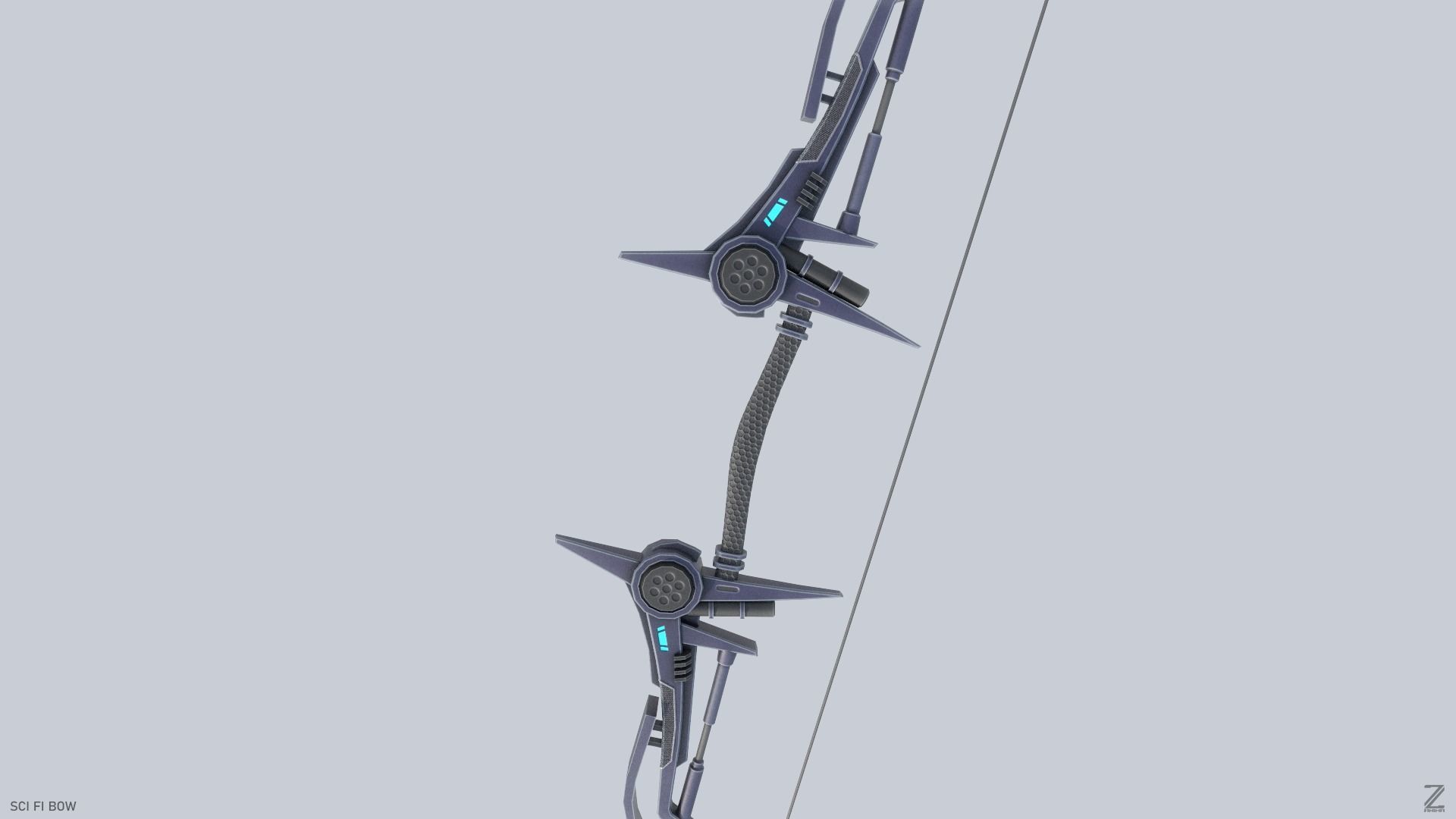 Scifi bow Low-poly 3D model_6