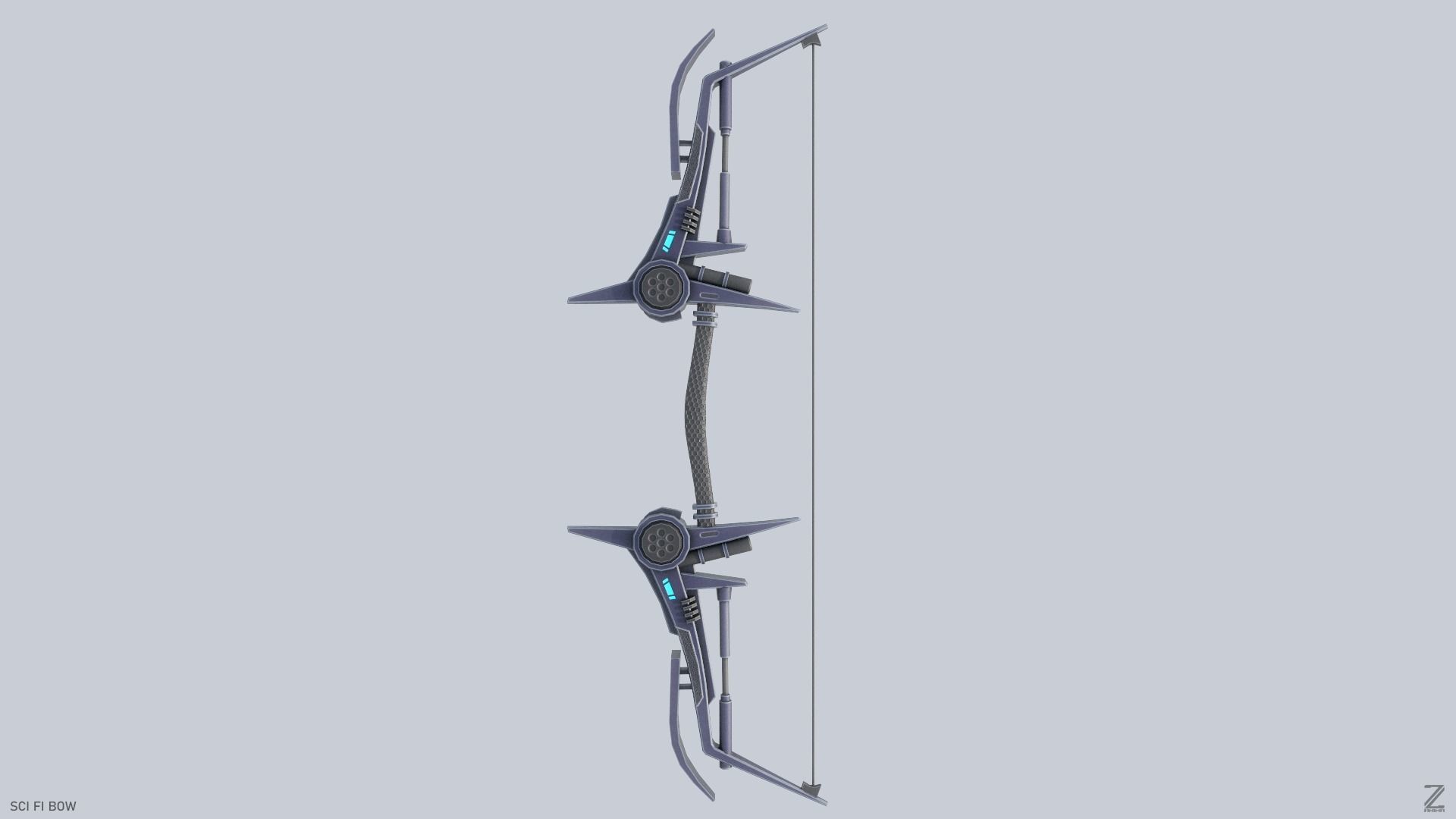 Scifi bow Low-poly 3D model_1