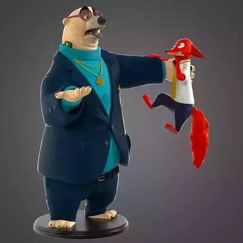 Polar Bear and Nick Wild 3D print model