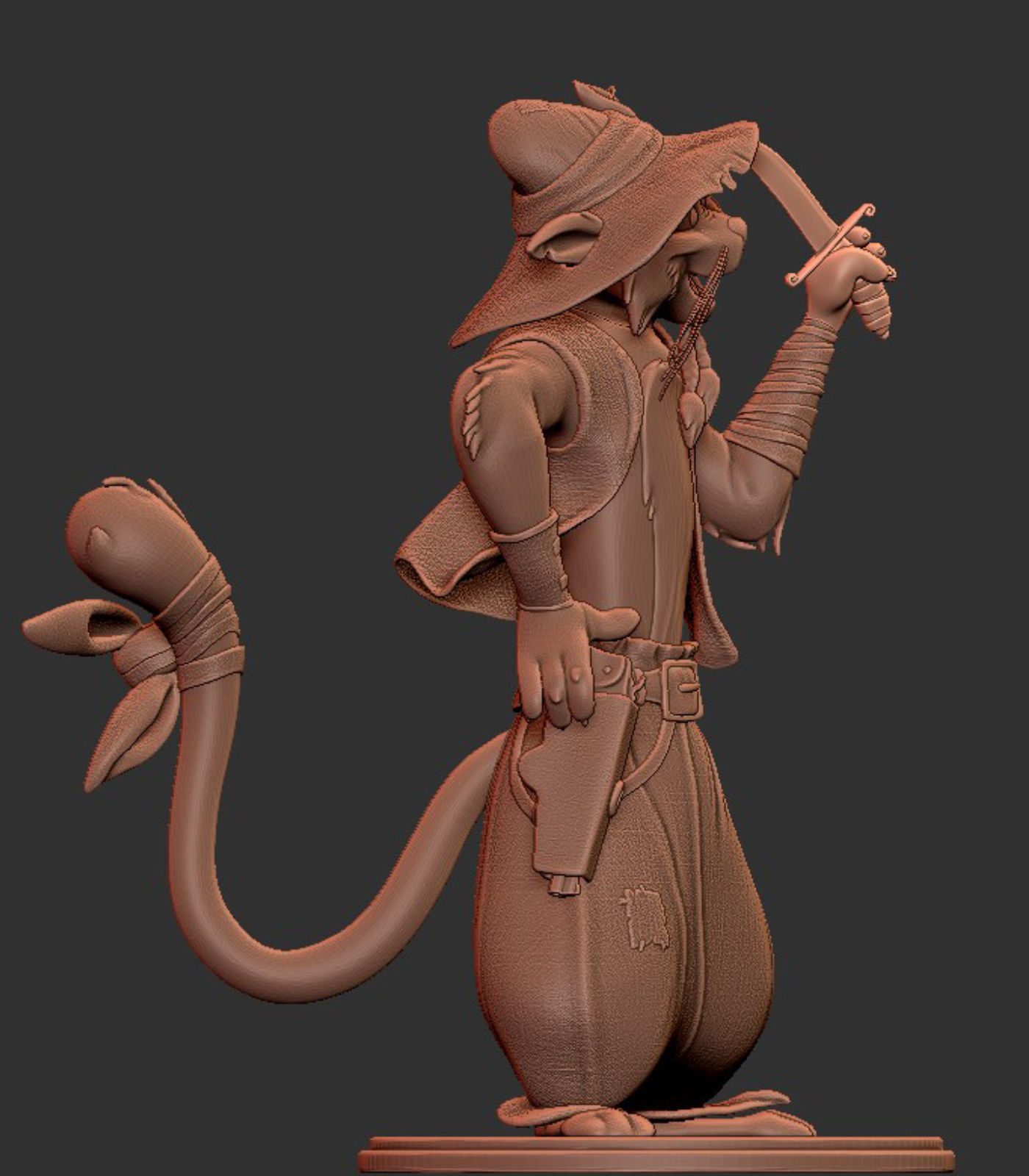 Pirate Cat for printing Free 3D print model_7