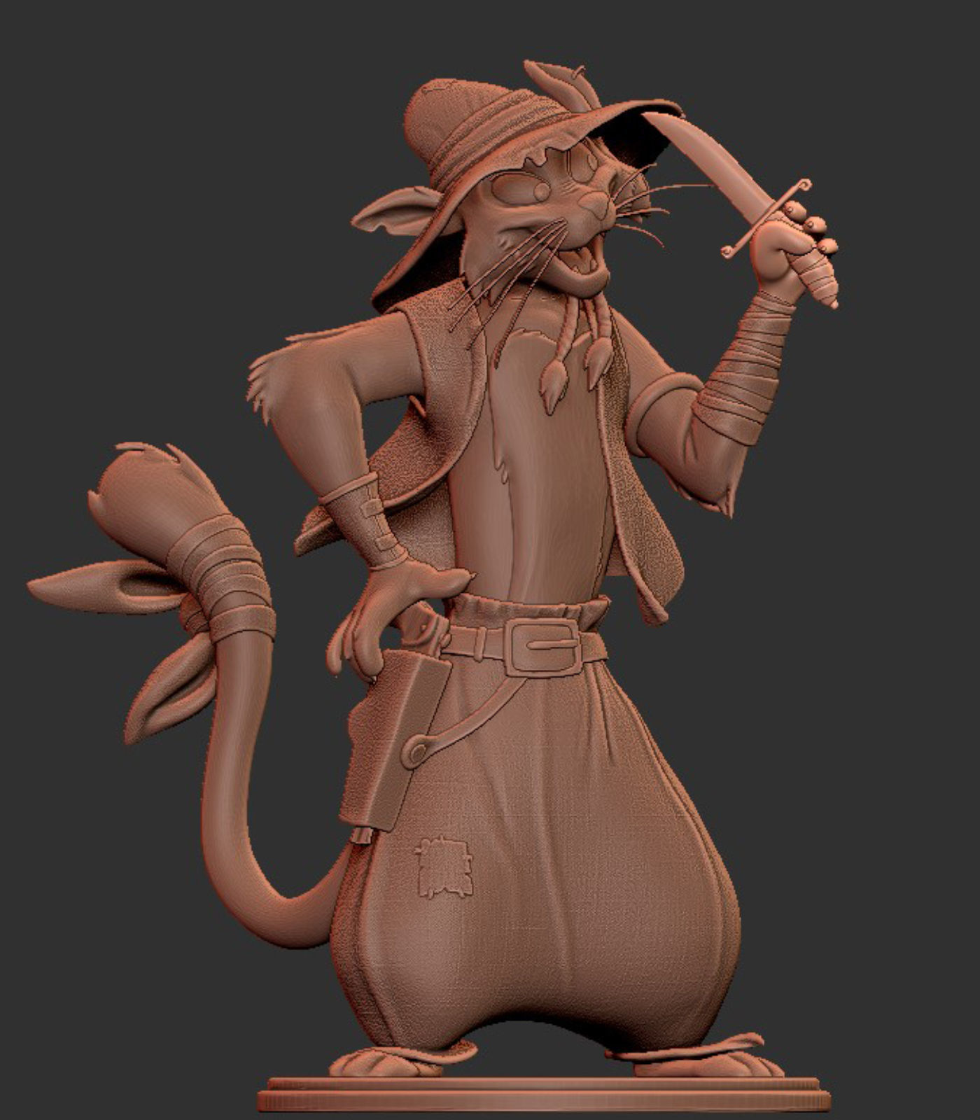 Pirate Cat for printing Free 3D print model_5