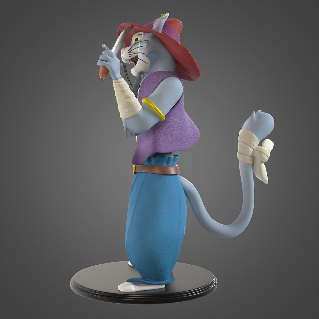 Pirate Cat for printing Free 3D print model_1