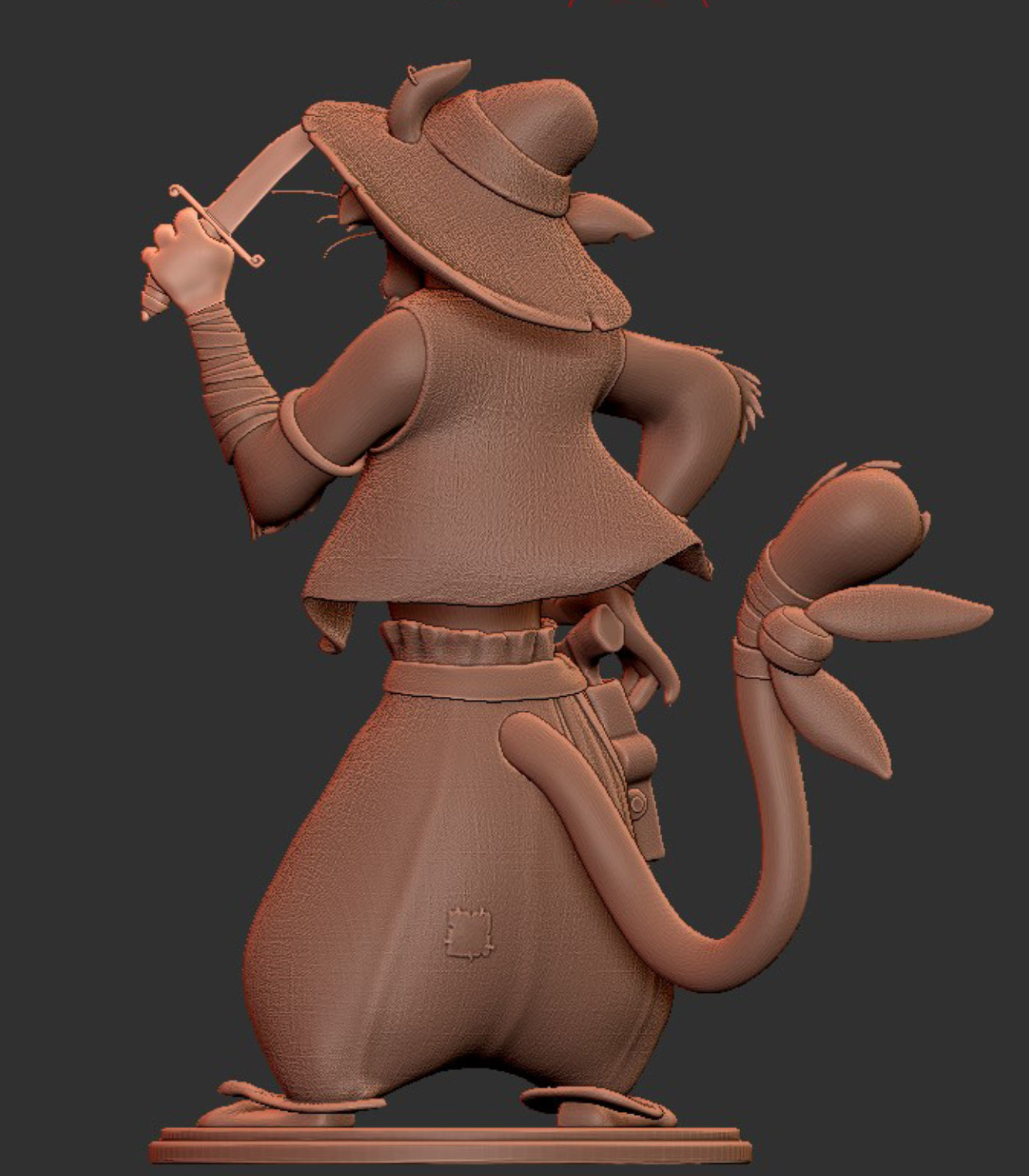Pirate Cat for printing Free 3D print model_10