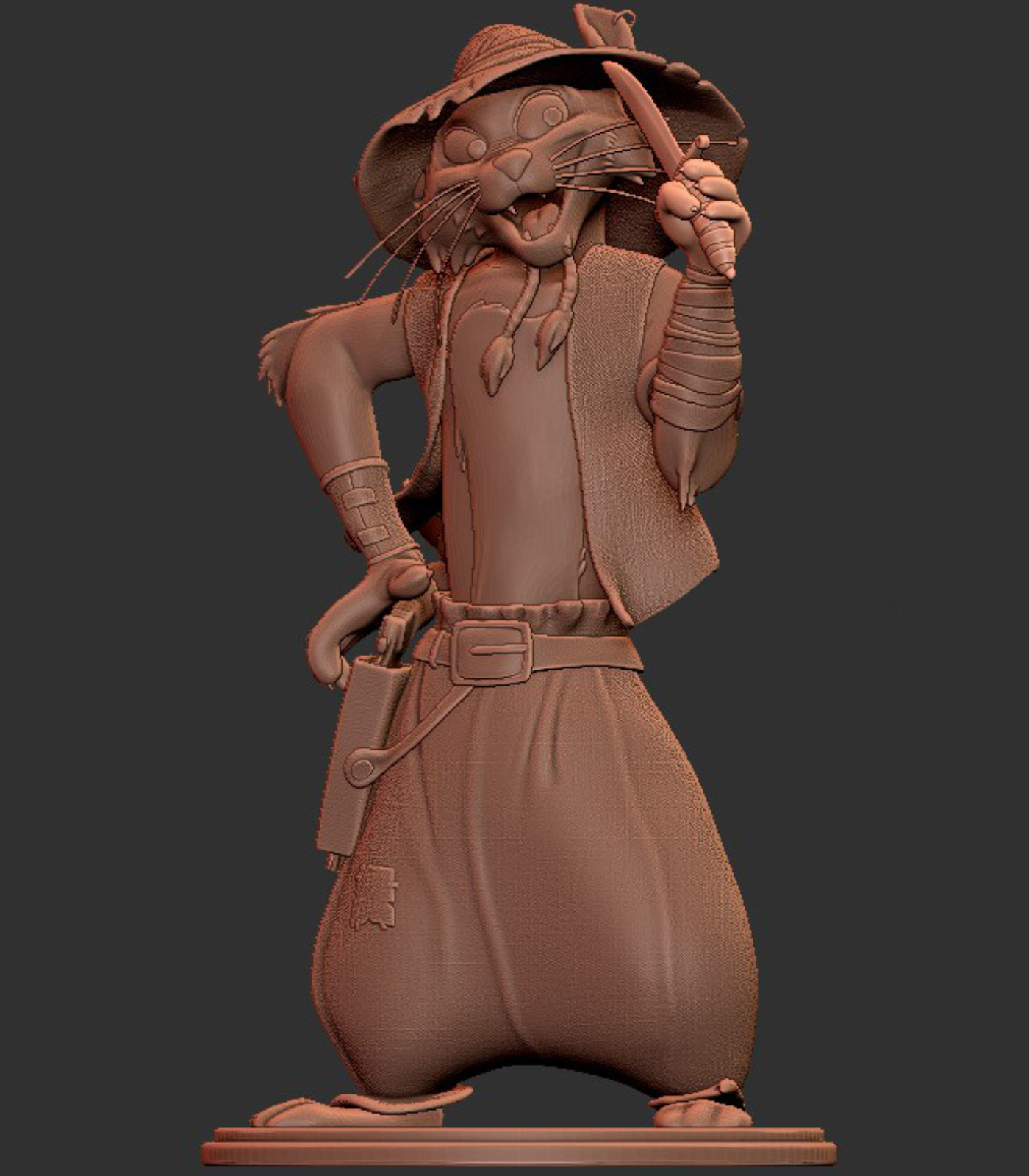 Pirate Cat for printing Free 3D print model_6