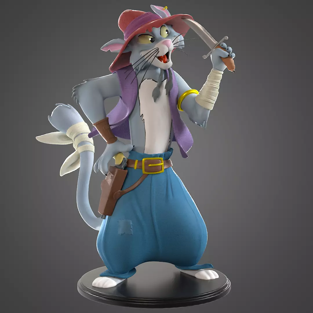 Pirate Cat for printing Free 3D print model_0