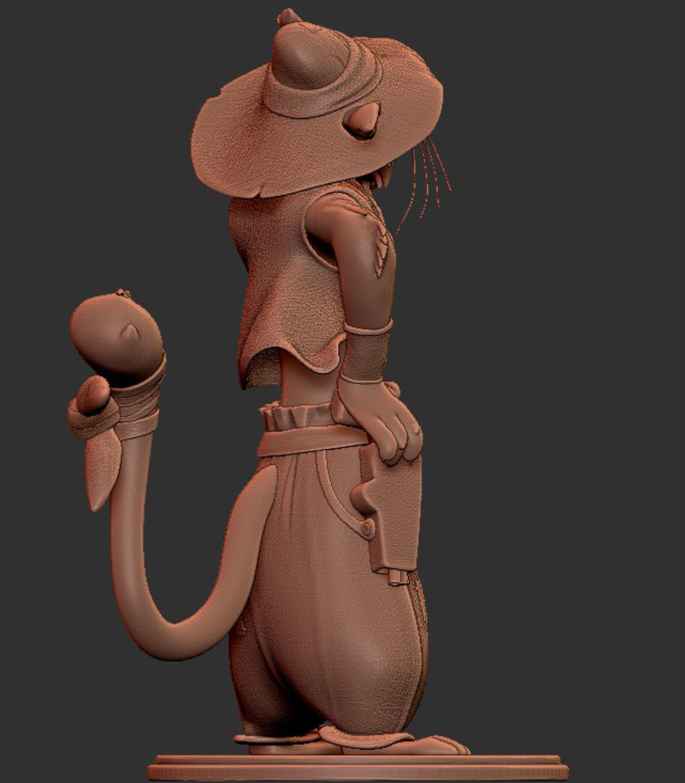 Pirate Cat for printing Free 3D print model_8