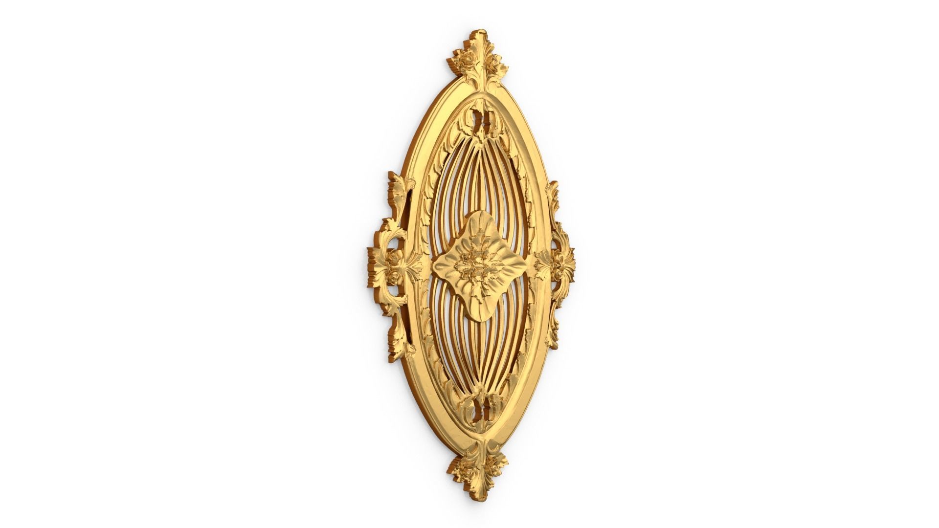 Classic carved decor ornament 353 3D model_1