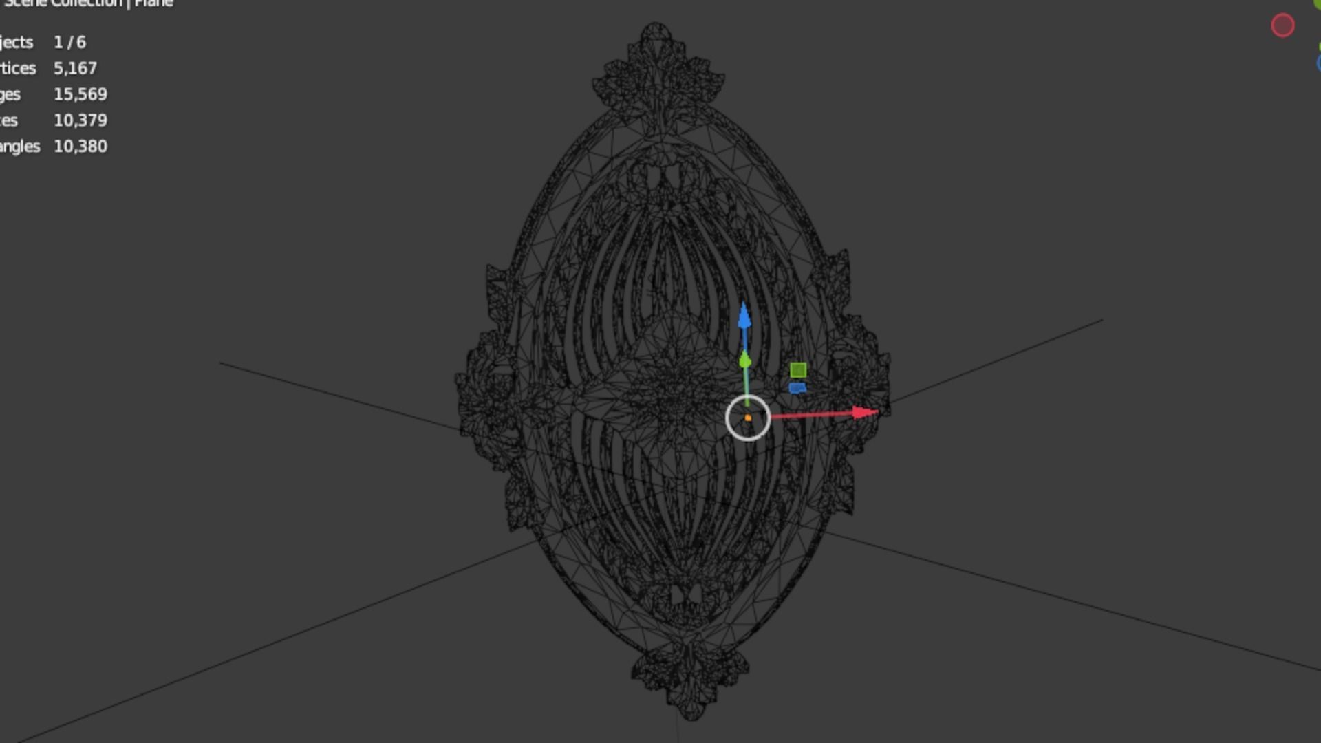 Classic carved decor ornament 353 3D model_6