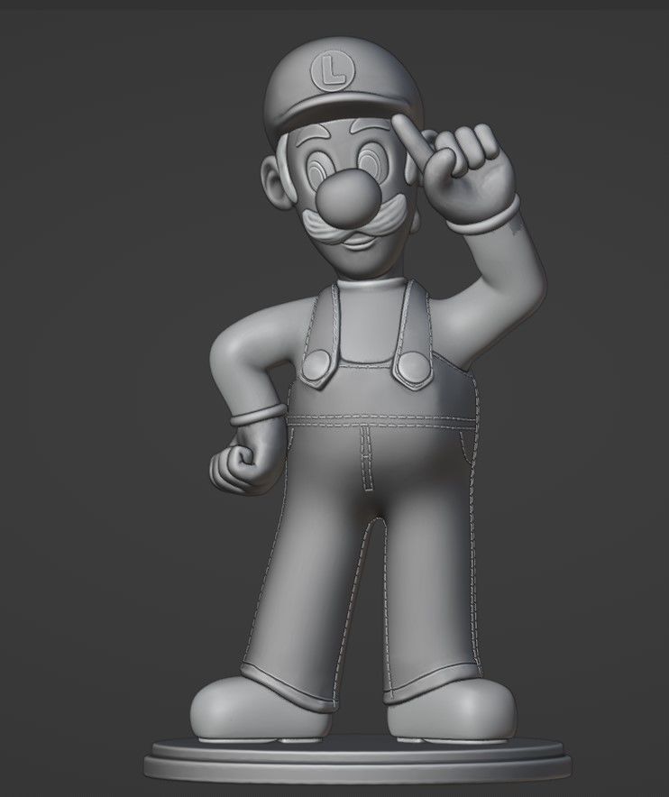 Luigi for printing 3D print model_8