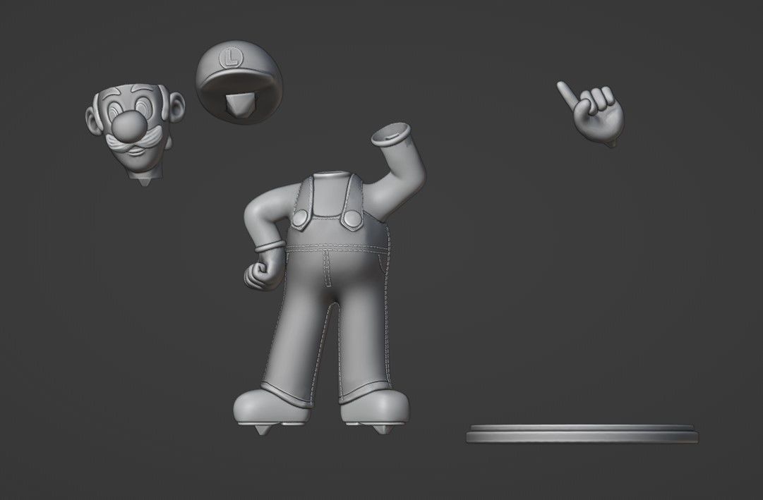 Luigi for printing 3D print model_14
